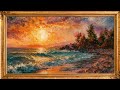4K Free Frame TV, Art Screensaver for TV, A breathtaking seascape during sunset. #frametv #wallpaper