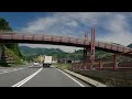 Driving in Austria. A road from Taxenbach to Salzburg in Salzburgerland. 4K