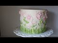 Painted Buttercream Flower Cake Tutorial!