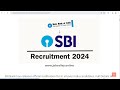 SBI Bank में निकली भर्ती || bank job vacancy 2024 || New Job Vacancy 2024