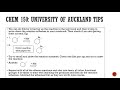 Chem 110 Chemistry of the living world University of Auckland - Study Tips