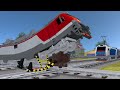 【踏切アニメ】あぶない電車 TRAIN Vs People Troll🚦 踏切 Fumikiri 3D Railroad Crossing Animation