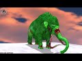 10 Zombie Elephant vs Giants Monster Fights on Snow Mountain Mammoth Saves Cow Animals Revolt Battle