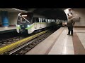 Athens Metro: Trains At Agia Marina Station (with non-stop trains)