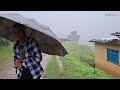 Naturally Peaceful & Beautiful Himalayan Mountain Village Life in Rainy Season | traditional Village