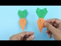 Origami Carrot || How to Make Paper Carrot || Easy Paper Carrot Making Tutorial