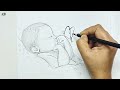 How to draw a baby | Easy pencil sketch | Little Baby Drawing