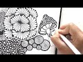 Zentangle art || Zentangle || Doodle art || Zendoodle || mushroom zentangles