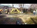 Gas company uses backhoe as alarm clock