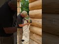 cutting in a 3 gang light switch in a new log cabin.