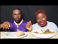 Must Watch! Consistently Shouting Prank on Husband | Nigerian Food Mukbang Oat Fufu and Egusi Soup