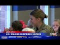 U.S. Soldier surprises sisters