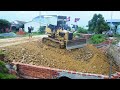 Completed 100%!!! Dozer D20 & Truck 5T pushing stone to remove Sewer Pit.