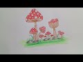 How to draw Mushroom step by step | Realistic Mushroom Drawing (very easy)