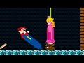 Super Mario Bros. but every Flower makes Mario STRETCHY! | Game Animation