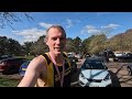 Fighting for a podium finish at the Hooded Horse 10k trail race