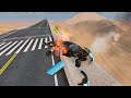 Cars Vs Mega High Container  Jump Test Challenge #8 - Speed Sports Car Crash - BeamNG Drive