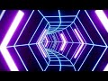 Retro Cyber Neon Grid Curved Tunnel