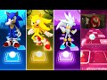 Sonic 🔴 Super Sonic 🔴 Silver Sonic 🔴 Knuckles || Tiles Hop EDM 🎧🎯