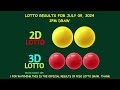 Lotto Result Today 2:00 pm draw July 09, 2024 Tuesday PCSO LIVE