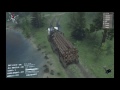 SpinTires03 03 16 Hill Delivery Kamaz 43114 & KrAZ 214 with Long Logs