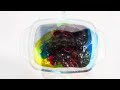 I mix multi- coloured slime and make one big black slime