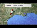 Beryl en Texas: así sería su trayectoria tras degradarse en tormenta tropical
