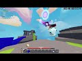 playing roblox bedwars with a friend