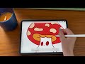 Draw With Me ! 🍄✨Animating a Lo-fi Animation / mushroom relaxing / Procreate ipad