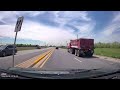 He almost gets hits Head On by Dump Truck - Driver Cuts me off - IL License EM 83532