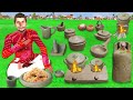 Clay Kitchen Tools Giant Pot Chicken Biryani Roast Cooking Street Food Hindi Kahaniya Moral Stories