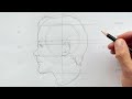 HOW TO DRAW Head Side View | Easy Beginner Proportion Tutorial