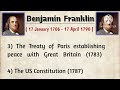 10 lines Benjamin Franklin essay in English | Benjamin Franklin Biography | Benjamin Information