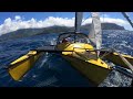 Sailing Trio -a 1982 Haines Hunter Ian Farrier designed folding Trimaran off its mooring