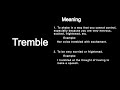 The 'Tremble' word mastering
