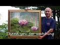 15 minute hack Waterlilies pond painting tutorial Ölmalerei Meditation art. Melukis bunga teratai