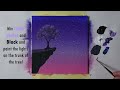 Easy Acrylic Night Sky Painting for Beginners | Step by Step Tutorial