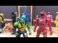 The Power Rangers VS The Teeneage Muntant Ninja Turtles STOP MOTION