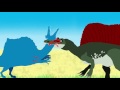 Dinosaurs Cartoons Battles: Spinosaurus vs Quadrupedal Spinosaurus