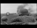 U.S. Army Sixth Armored Division drives through Altenburg Germany HD Stock Footage