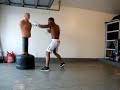 Boxing combos & foot movement with heavy Bob bag