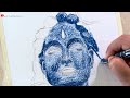 Adiyogi Lord Shiva Drawing Part -1 Step by Step | Oil Pastel Drawing