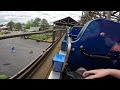[This Was PAINFUL]Predator back row Six Flags Darien lake 2024 New Retrack- Hybrid wooden coaster