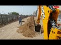 JCB 3DX backhoe loader working excavation for new installation electrical cable