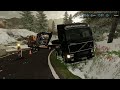TRANSPORTING EQUIPMENT IN SNOW STORM WITH VOLVO | Public Work | Farming Simulator 22 | Episode 71