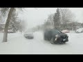 Heavy Winter Snow Storm in Toronto Canada