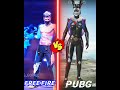 pubg vs free fire #freefire #pubgvsfreefire #shortvideo