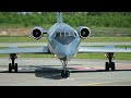 Tupolev Tu-134A-4 exclusive jet with long nose. Black Pearl of Navy.