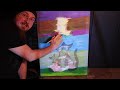 How To - Tracing an image to art canvas Painting - Paint a photo using a projector - PART 1