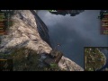World of Tanks Kill from midair flying over cliff